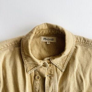 Madewell khaki denim shirt jacket